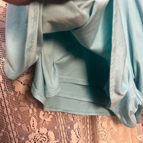 Abercrombie Kids Light Blue Flowy Shorts (092) - Picture 3 of 5